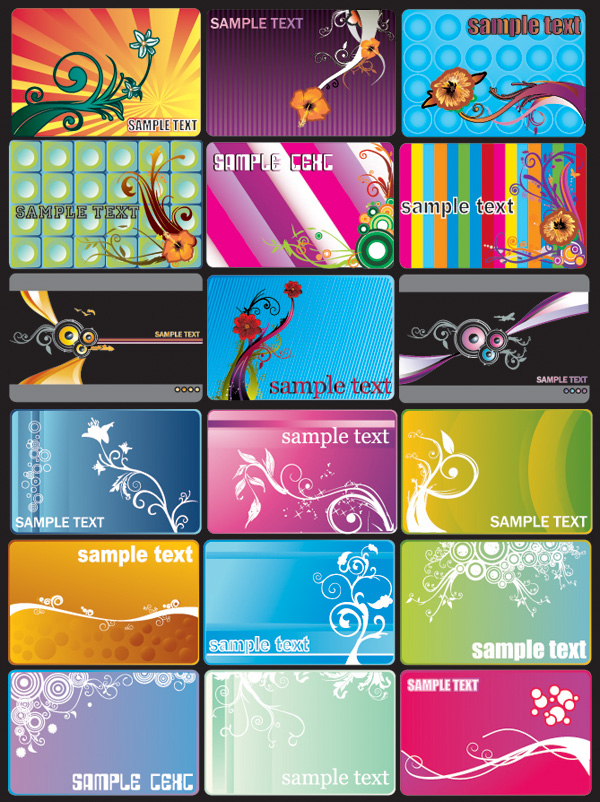 free vector N a variety of card business card background vector